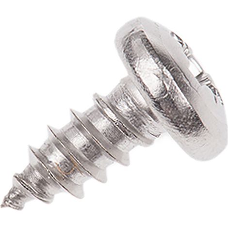 Vis autotaraudeuse RS PRO, N°No. 8 x 9.5mm, tête Cylindrique, en Acier Inoxydable ( Prix pour Sachet de 100 )
