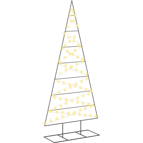 vidaXL Albero di Natale in metallo KUOPIO 210 cm Bianco caldo (1/5)
