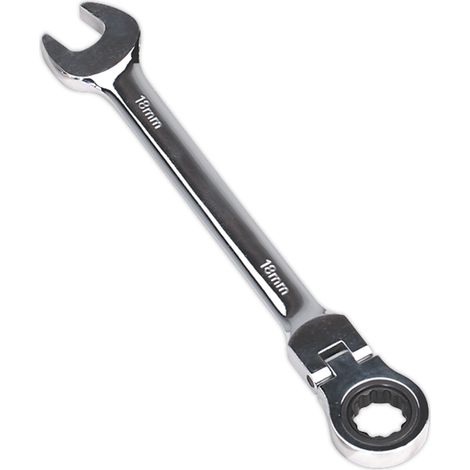 Sealey Premier Flexi-Head Ratchet Combination Spanner 18mm FHRCW18 (1/2)