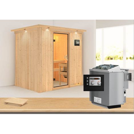Bodin Front,9kW Bio.Strg easy bronzierte Ganzglastür u. DK