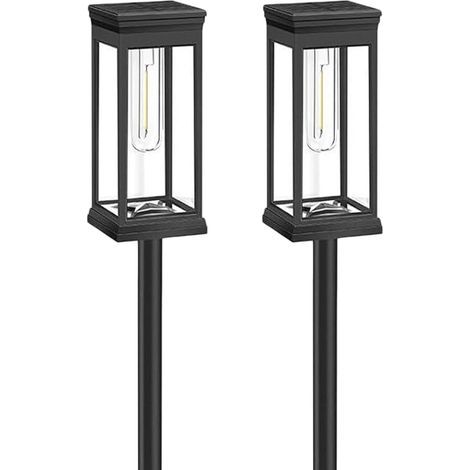 Générique Lampes Solaires Extérieures pour  2 Pièces Éclairage Patio  Lampe Solaire De Trottoir  Pour Propriétaires Trottoir Entrée Massifs Maison Arrière Cour Garage Hôtel Patio Abri Camping