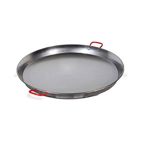 Paellera en acier inoxydable 65 cm – Pour 22 personnes – Répartition uniforme de la chaleur – Facile à nettoyer – La Ideal