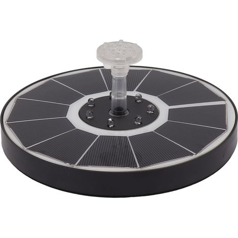 Fontaine solaire lumineuse à 8 buses, 3,5 W, 900 mAh, colorée et puissante, idéale pour les bains d'oiseaux et le jardin. Buse transparente. (1/5)