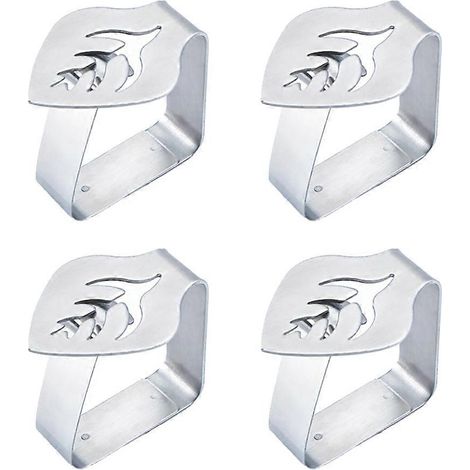 Lot de 4 pinces à linge en acier inoxydable, pinces pour table de pique-nique, pour restaurants, pique-niques, mariages, fêtes de remise de diplômes - Couleurs primaires (1/5)