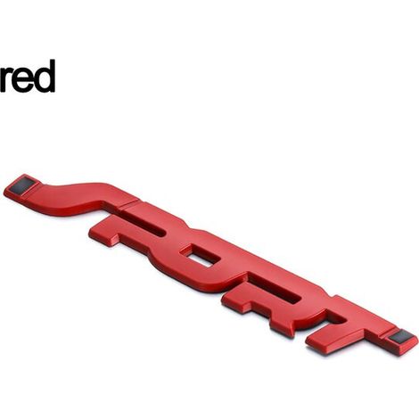 Targhetta adesiva scritta "SPORT" in rilievo metal 3D Colore - Rosso