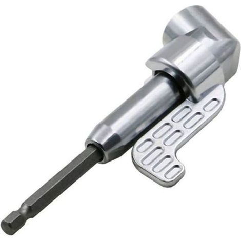Bardusch - Perceuse à angle droit, adaptateur de tournevis à angle droit avec raccord à vis, ex hexagonal flexible (1/4)