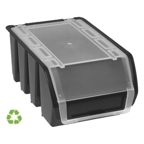 GAVETA SOSTENIBLE CON TAPA 0,9 LITROS 16x11,5x7,5 CM NEGRO ARCHIVO 2000 CP14900316C NE