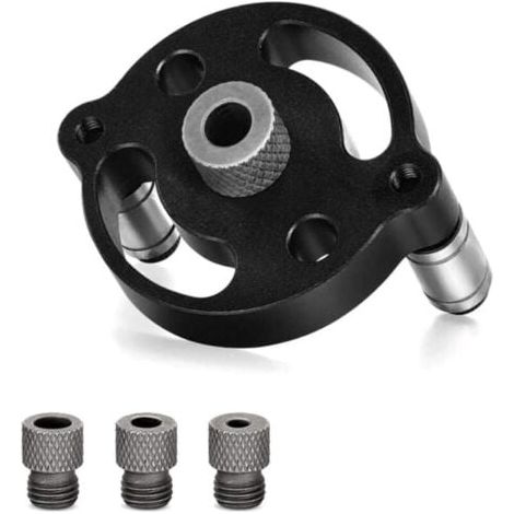 Localisateur de forage 3 trous, poinçon droit,gabarit de forage Outil de positionnement de menuiserie Guidage de forage réglable Localisateur de 6/8/10 mm (1/5)