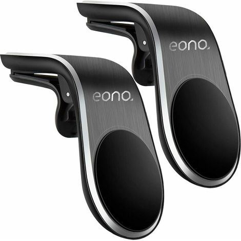 Support Telephone Voiture Magnétique Paquet de 2, Porte Voiture Aimanté ,Type L Compatible avec Les Grilles d'aération Horizontale, pour iPhone 13 12, Pas de Support Mag-Safe, (1/5)