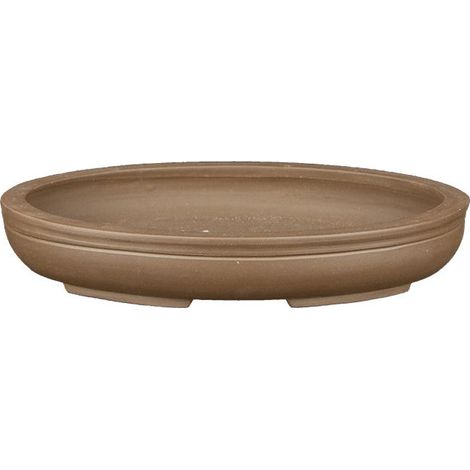 Vaso per bonsai ovale in gres 25,5x17x3,5 cm - XM015