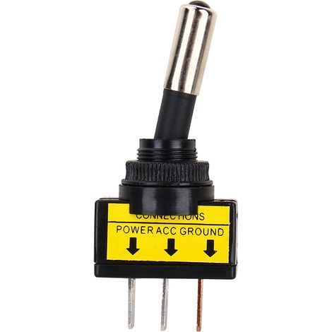 SPST 3-poliger Wippschalter, blaue LED, 12 V 20 A, für Kfz-Beleuchtung (1/5)
