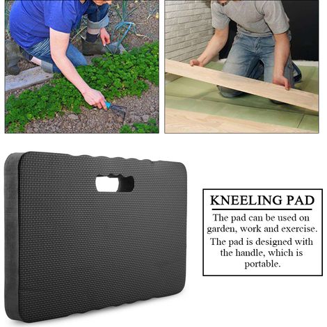 Coussin de genoux noir pour jardin et garage, tapis de protection articulations, repose-genoux résistant avec mousse épaisse, kit de 1 pièce. (1/5)