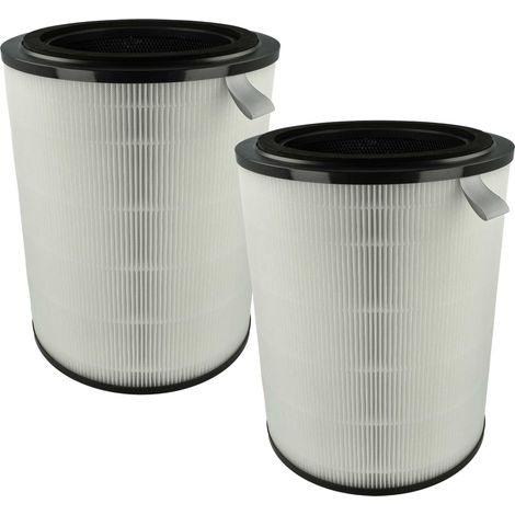 vhbw 2x Aktivkohlefilter kompatibel mit Philips AC2959, AC29XX Luftreiniger - Luftfilter Schwarz Weiß
