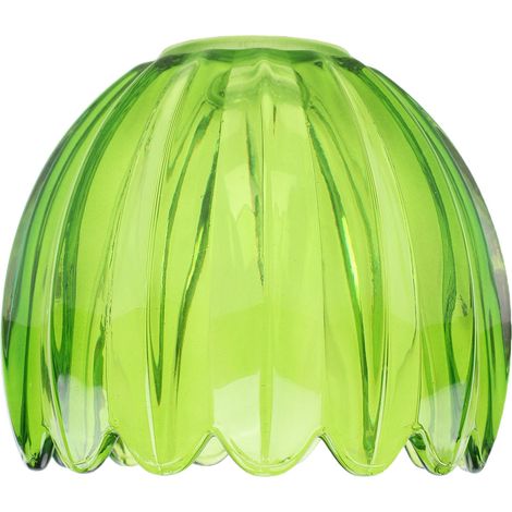 Ersatz-Lampenschirm aus grünem Glas in Tulpenform, kleiner Vintage-Stil, für Decken-, Pendel- oder Wandleuchten. (1/5)