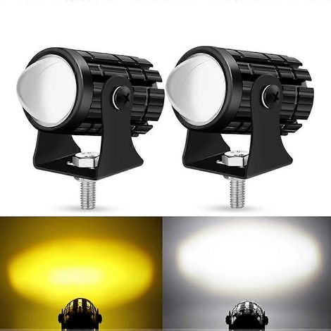 Projecteur de travail LED NLpearl 12V 24V 30W, projecteur moteur, feux de route/croisement, phare de conduite, blanc/jaune, antibrouillard, lampe auxiliaire de voiture, 2 pièces (.316) (1/5)