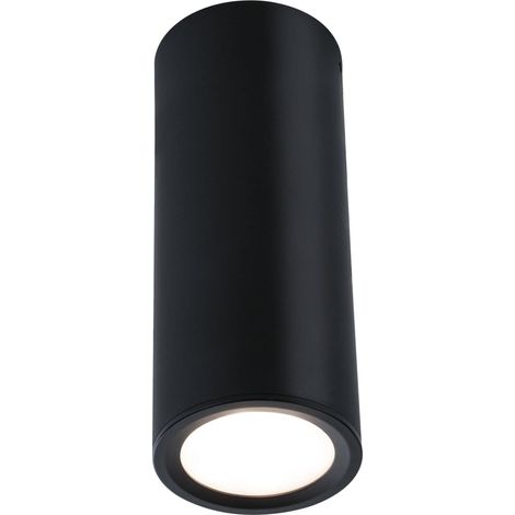 Plafonnier LED Barrel rond 6W 470lm gradable 100° 3-Step-Dim 60 mm Noir mat Métal 2700K luminaire en saillie + LED-Coin remplaçable (1/5)