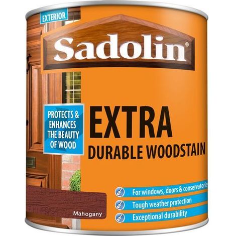 Sadolin 5028566 Extra Durable Woodstain Mahogany 1 litre SAD5028566