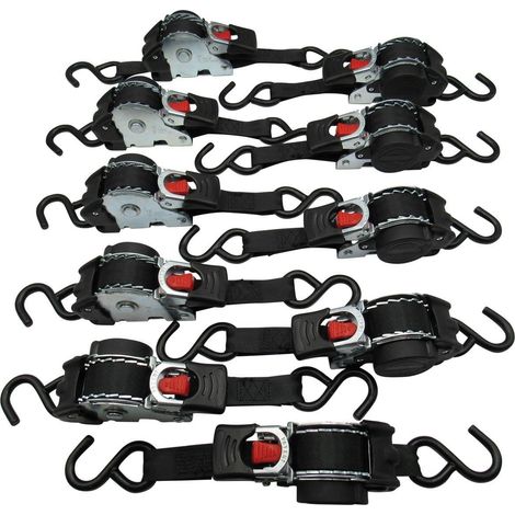 Retractable Ratchet Straps 3M 50MM X10 (750KG Lashing Tie Down Auto Trailer S Hook Cargo 0.75 Ton)