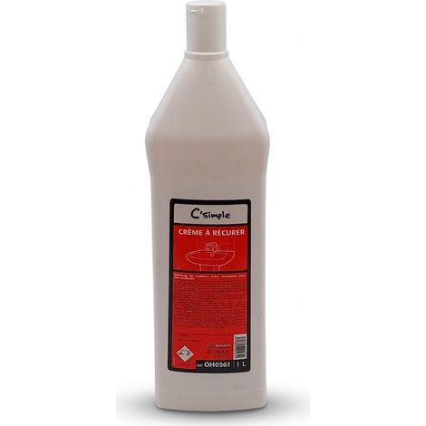 C'SIMPLE - Crème à récurer - 1L - Action abrasive douce - Contact alimentaire - Voir photos (1/4)