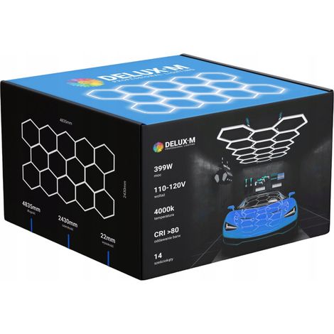 Plafoniera a LED esagonale 229394 cm 4000K per casa e garage (1/5)
