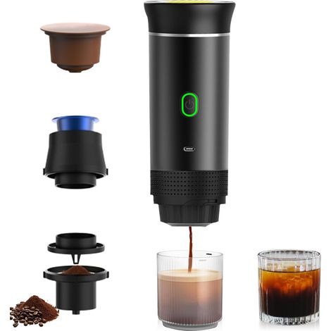 Mini machine à café portable 3 en 1, avec batterie 12 V, écran LED 20 bar (1/5)