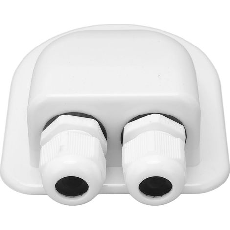 Presse-étoupe solaire à double entrée de câble IP68 étanche, boîtier de montage en ABS, accessoire pour camping-car et yacht, blanc (1/5)