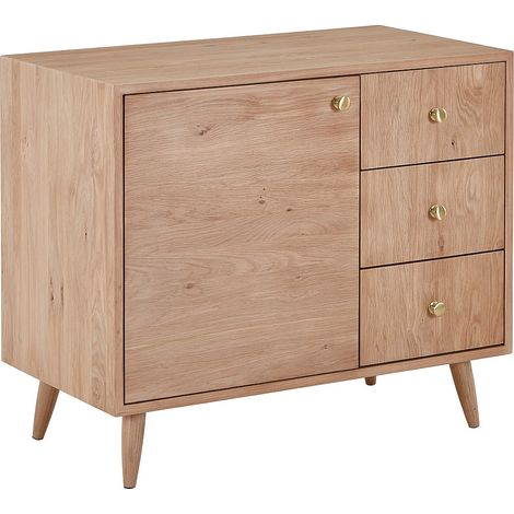 Mobile sotto lavabo in rovere massello -Naturale chiaro 93 cm - ZARENO