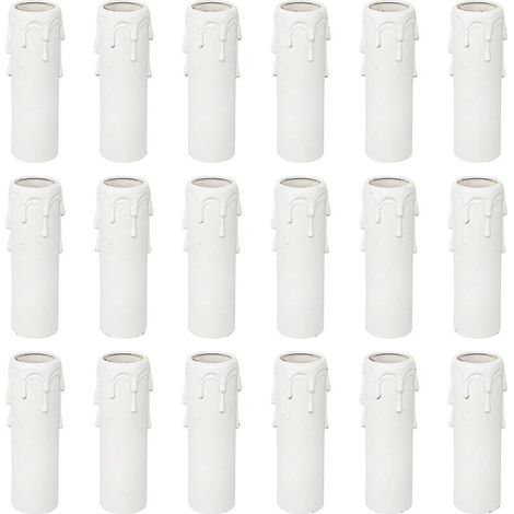 Set mit 18 Tropfenlichtröhren für Kerzen, 100 25-mm-Spitzen für Weihnachtsbaumschmuck und als Ersatz für Kronleuchter und Wandleuchten. (1/5)