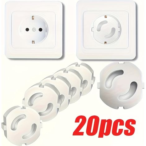 Ces 20 cache-prises de sécurité de style européen sont spécialement conçus pour prévenir les chocs électriques. (1/5)