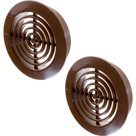 Rejilla de ventilación marrón para abertura de 45 mm, 2 unidades. (1/3)