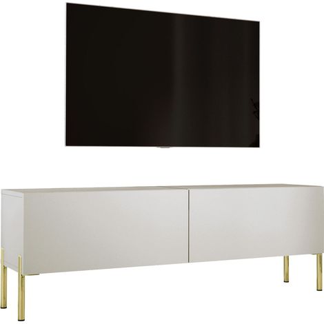 Meuble TV : Cachemire, pieds dorées, 140 x 52 x 32 cm (1/5)