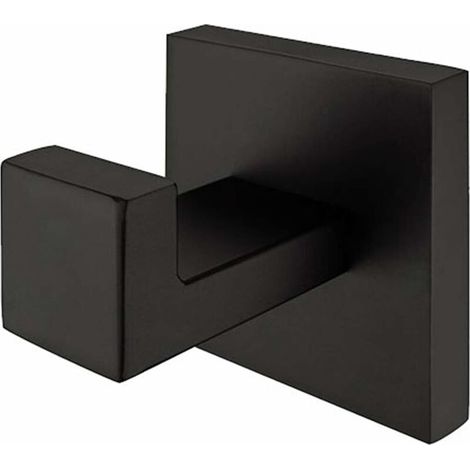 Schwarze Bademantelhaken, Handtuchhaken aus Edelstahl 304 für Badezimmer, Wandmontage, Chrom-Wandhaken, rostfrei, wasserdicht, für Küche, Badezimmer, Schrank, mattes schwarzes Finish
