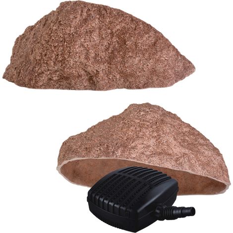 Gartendek Faux rocher cache regard jardin 41 cm rouge