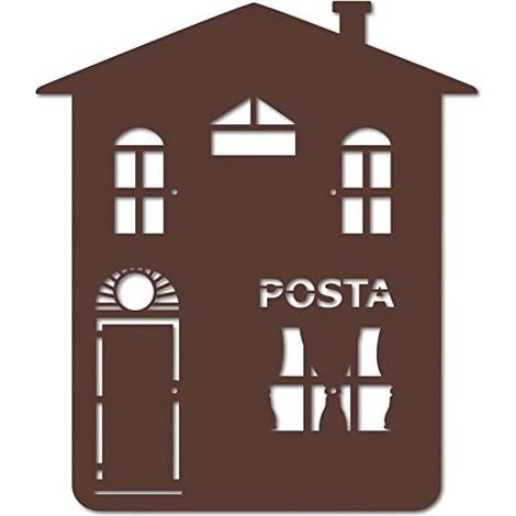 ALUBOX - FRONTALI MIA PER CASSETTE POSTALI A FORMA DI CASA COLORE RUGGINE