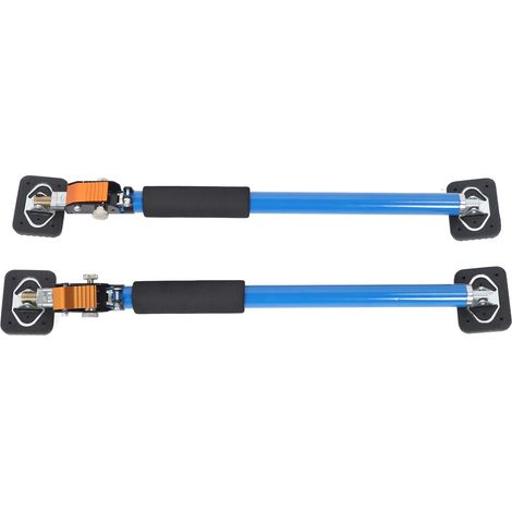 Poteaux de Support réglables, 2 pièces, tige en acier inoxydable robuste, coussinet en Silicone antidérapant, cric d'installation d'armoire 60KG (1/5)