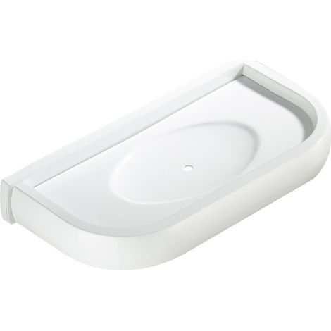 Porte-savon mural en laiton, porte-savon de salle de bain, accessoires de douche (blanc) (1/5)