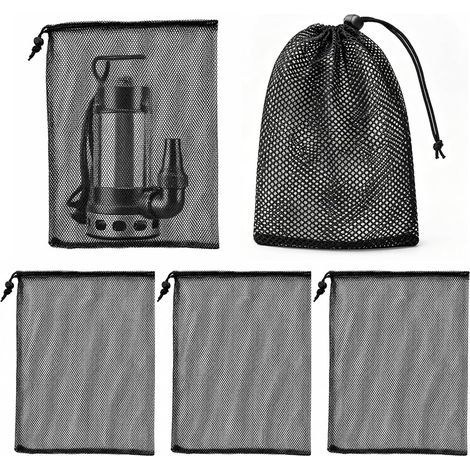 5 Pièces Sac Filtrant 45 x 45 cm pour Pompe de Bassin Sac de Barrière de Pompe, Mailles Fines, Cordon de Serrage (1/5)