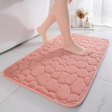 Tapis de Bain en Mousse à mémoire de Forme - Tapis de Douche Absorbant - Tapis de Salle de Bain - Tapis de Douche décoratif - Antidérapant - pour Salle de Bain (1/5)