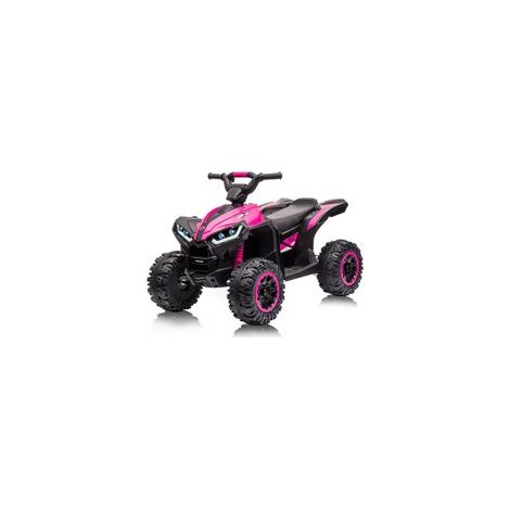 Quad Eléctrico Infantil 12V, Coche Eléctrico para Niños con LED y Música, Bocina para 3+ Años 83x53x56 cm Rosa (1/4)