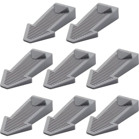 Confezione da 16 fermaporta in gomma, resistenti e antiscivolo, adatti a pavimenti, tappeti, piastrelle e parquet - Grigio (9,54,51,5 cm)