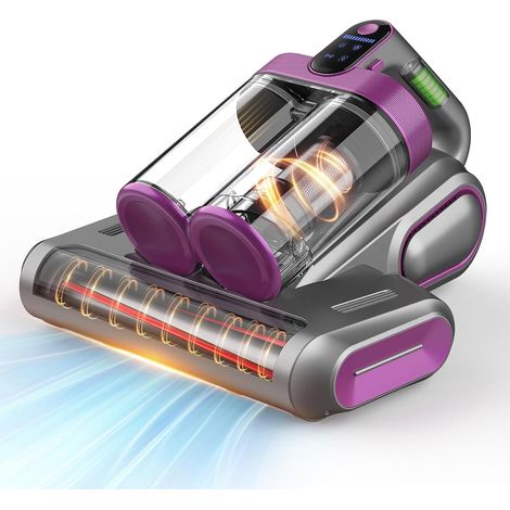 Bed Mattress Vacuum Cleaner, Cordless Handheld Vacuum Cleaner 16Kpa, Vacuum Cleaner with 253.7nm UV-C Light, HEPA Filter and Ultrasonic Cleaner, Portable Vacuum Cleaners for Sofa, Couch, Bed, G (1/5)