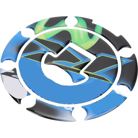 Autocollant réfléchissant pour bouchon de réservoir de moto Honda CBR1000RR, en résine époxy, bleu-vert. (1/5)