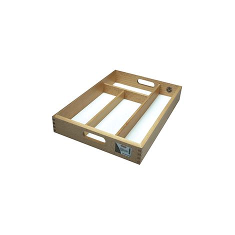 Rubber Wood Cutlery Tray
