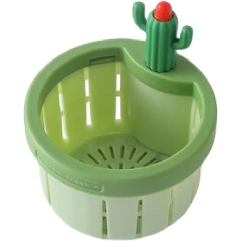 Panier Filtre Égouttoir Cuisine - Pressoir Automatique en Forme de Cactus - Pour Évier Standard - 1 Pièce (1/3)