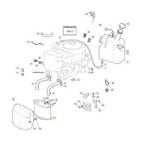 SILENZIATORE TCHE GXV690 ORIGINALE STIGA - 182750016/0