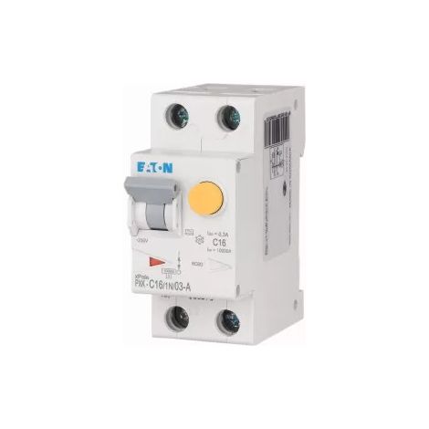 Eaton FI-/LS-Schalterkombination, 16 A, 300 mA, Auslösecharakteristik LS-Schalter: C, 1p + N, Auslösecharakteristik FI-Schalter: A, 236972 (1/2)