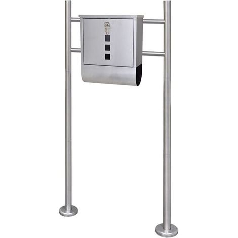 Boîte aux lettres sur support en acier inoxydable (1/5)