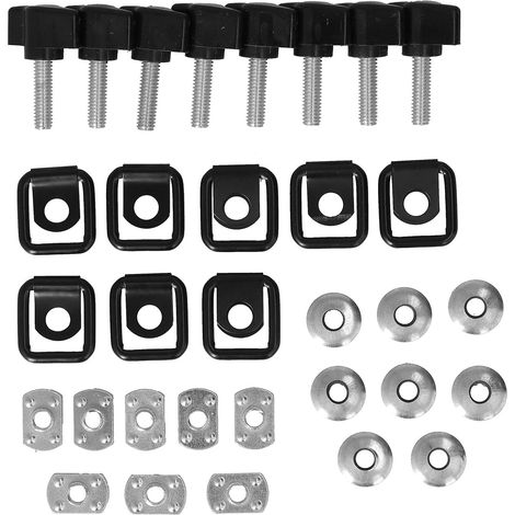 Support de toit rigide à dégagement rapide, vis moletées, support d'arrimage avec rondelles, pièce de rechange compatible avec Wrangler JK 07-18 (1/5)