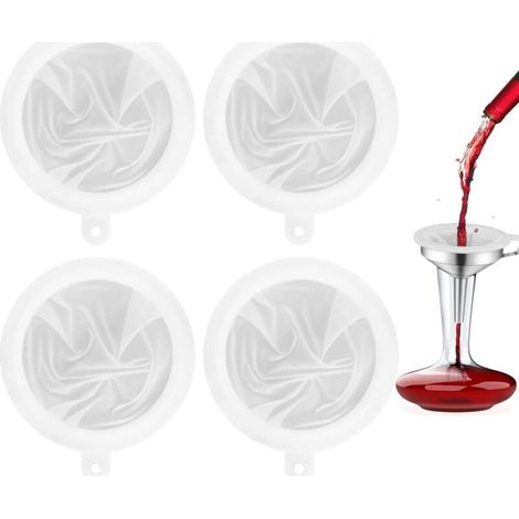 4 Pièces 100/200/300/400 Filtre à Tamis Fin Filtre Alimentaire de Maille Passoire Alimentaire en Nylon Filtre à Tamis de Cuisine pour Jus Lait Vin Confiture (1/4)