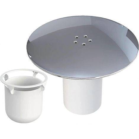 Bouchon de siphon de douche de rechange pour bonde de douche - 90 mm - Débit élevé - 115 mm - Finition chromée (1/5)